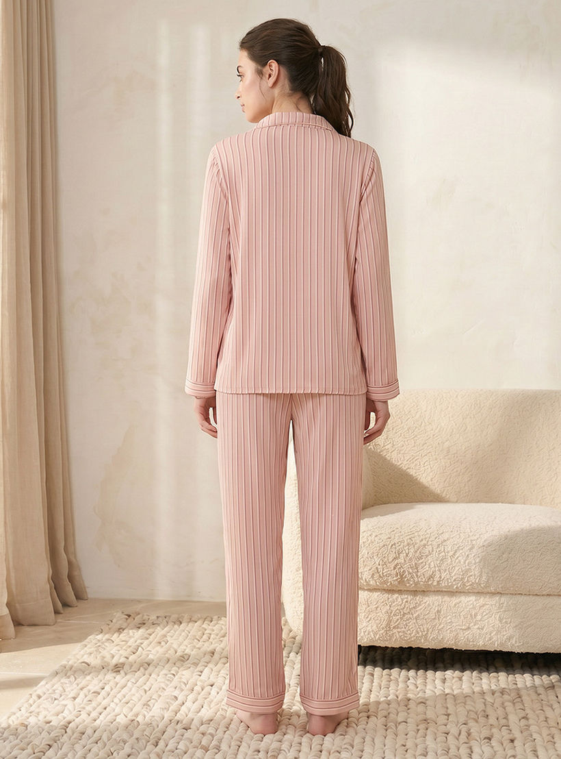 Splash Intimates Pyjama Set Button-Down Shirt & Trousers Viscose-women-clothing-nightwear-pyjamas-longsets-image-4