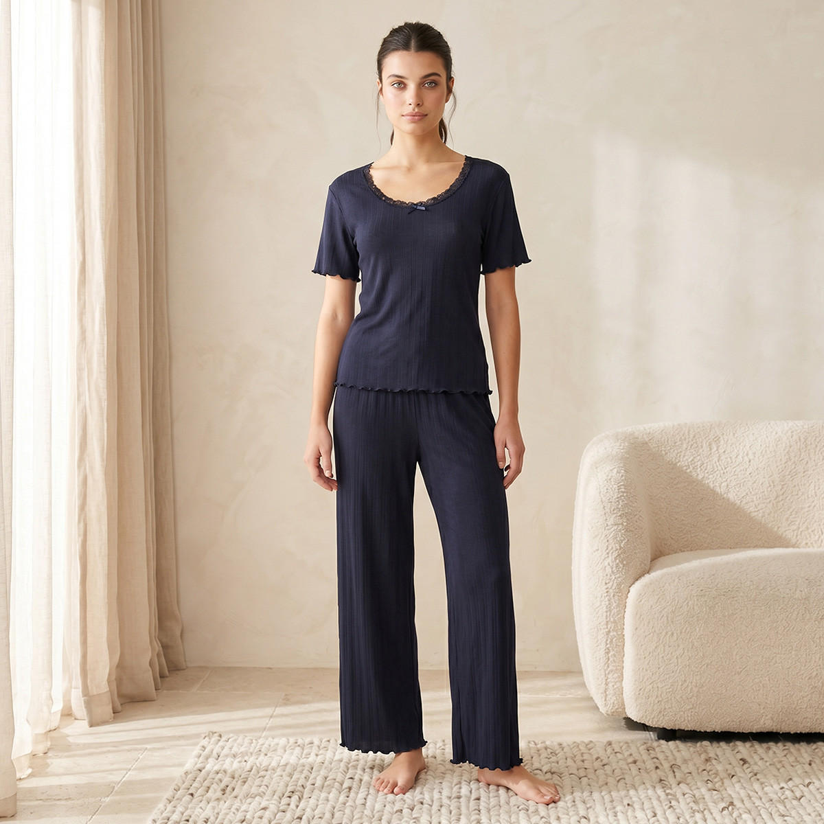 طقم بيجاما من سبلاش إنتيميتس (توب وبنطلون)-women-clothing-nightwear-pyjamas-longsets-image-1