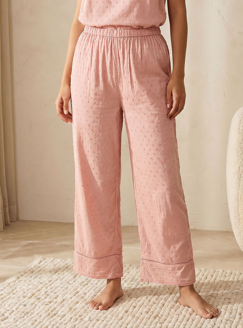 طقم بلوزة وبنطلون بيجاما فيسكوز مطرز-women-clothing-nightwear-pyjamas-longsets-image-5