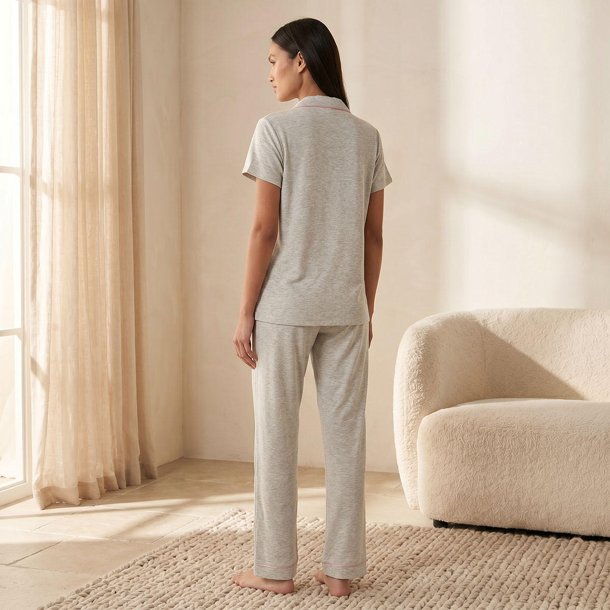 Splash Intimates Pyjama Set Button-Down Shirt & Trousers Viscose-women-clothing-nightwear-pyjamas-longsets-image-4