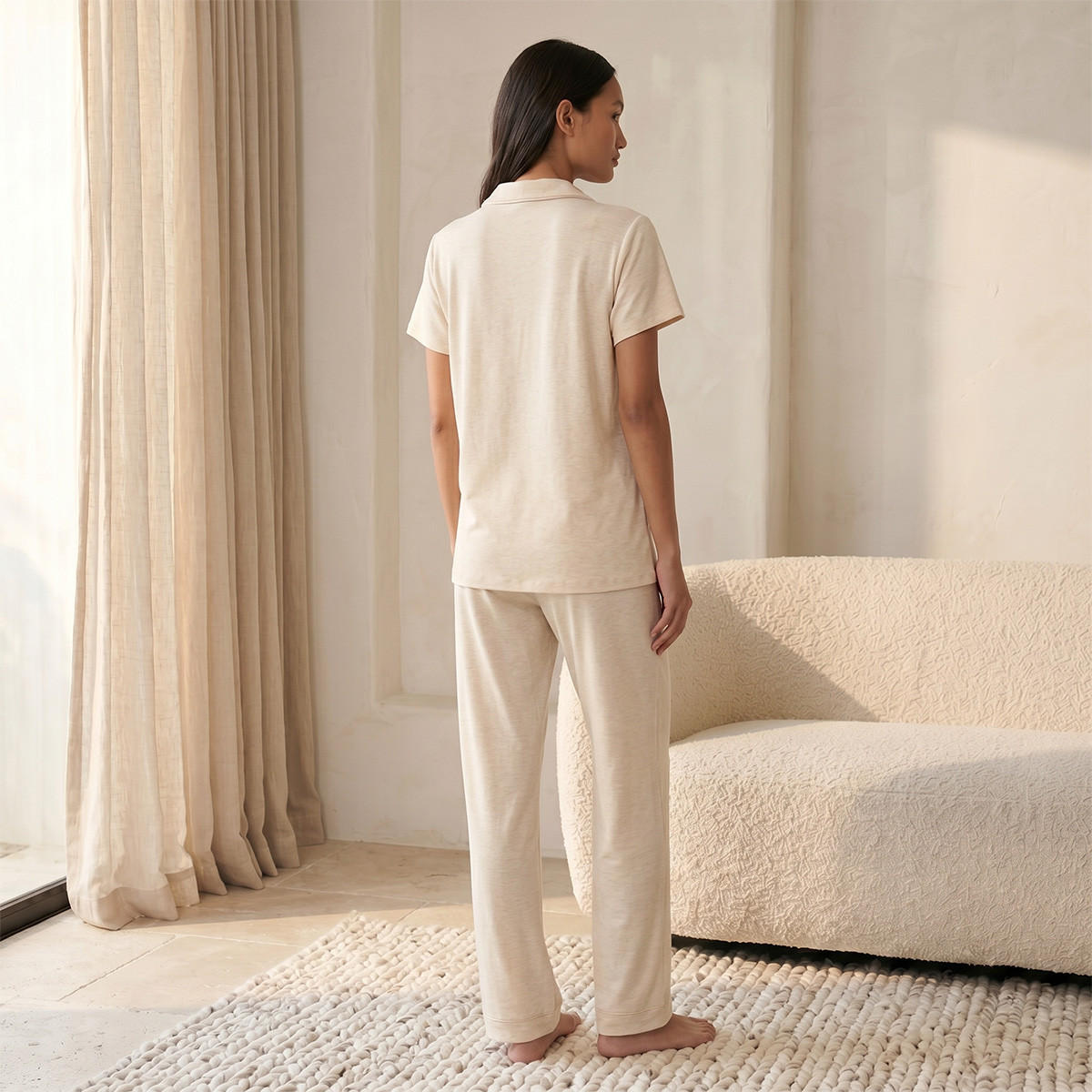 Splash Intimates Pyjama Set Button-Down Shirt & Trousers Viscose-women-clothing-nightwear-pyjamas-longsets-image-4