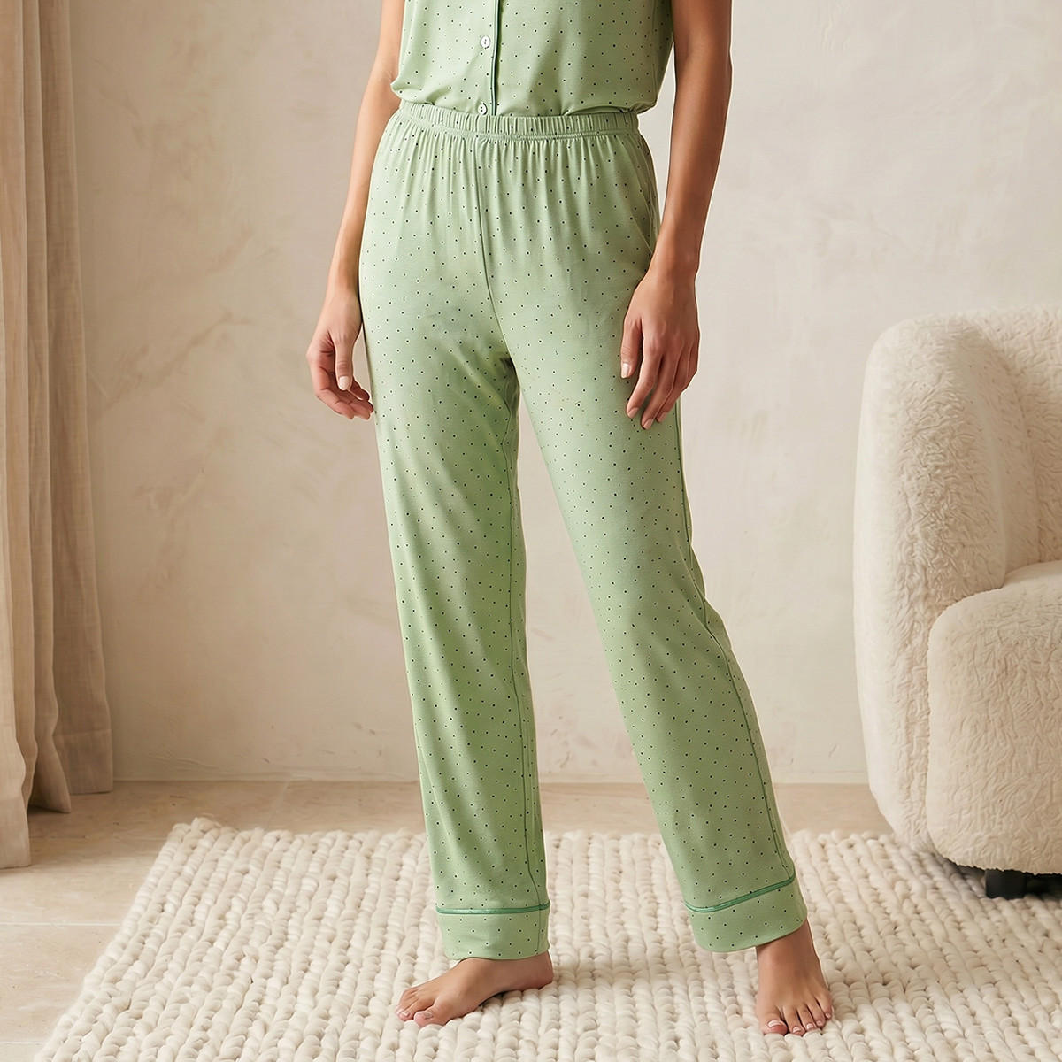 طقم بيجاما قميص وبنطلون فيسكوز بأزرار من سبلاش إنتيميتس-women-clothing-nightwear-pyjamas-longsets-image-5