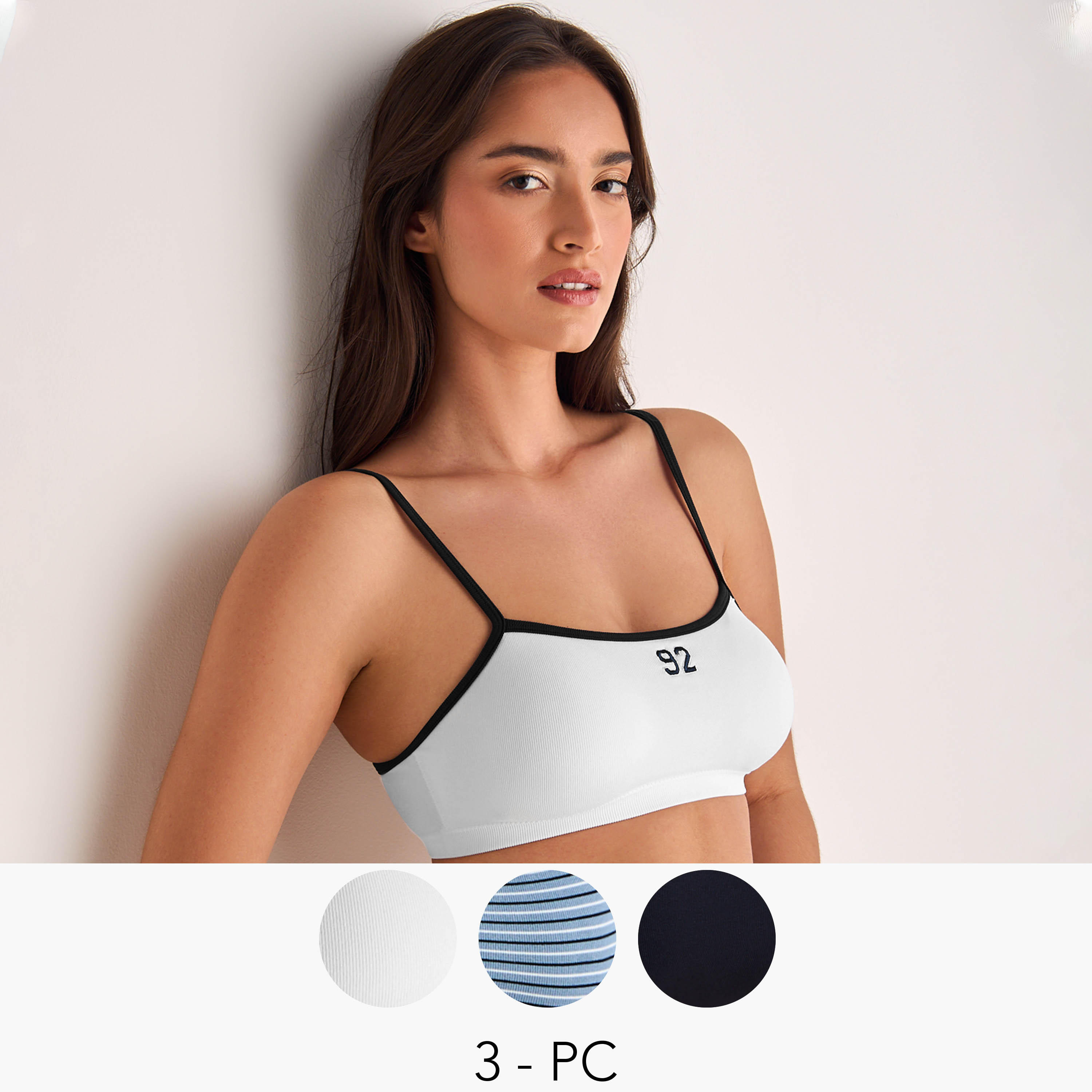 طقم صدريات بدون خياطة 3 قطع من سبلاش إنتيميتس-women-clothing-lingerie-bras-image-1