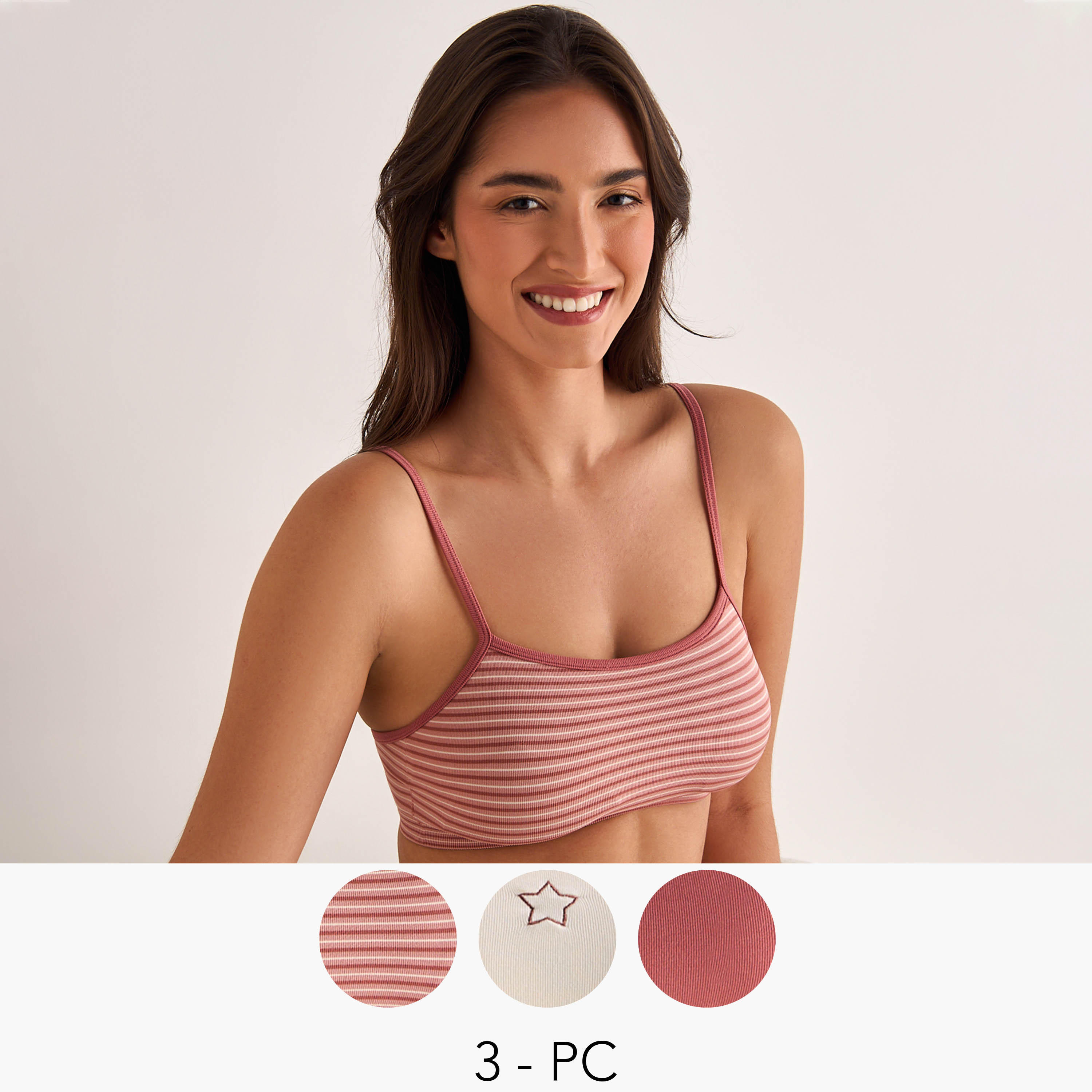 طقم صدريات بدون خياطة 3 قطع من سبلاش إنتيميتس-women-clothing-lingerie-bras-image-1