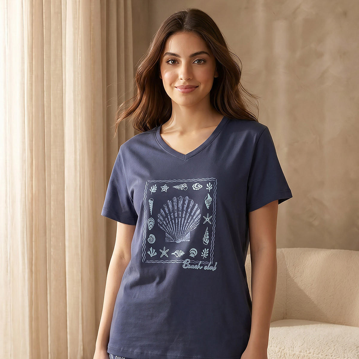طقم بيجاما قطن بلوزة وبنطلون-women-clothing-nightwear-pyjamas-longsets-image-3