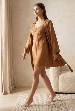 Splash Intimates Knee Length Slip Night Dress Sleeveless-women-image-1