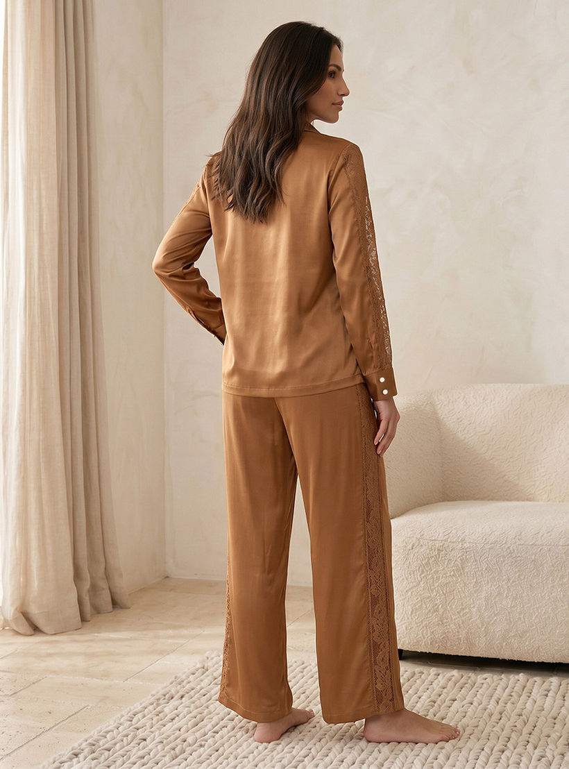 طقم بيجاما قميص وبنطلون بيجاما من سبلاش إنتيميتس-women-clothing-nightwear-pyjamas-longsets-image-4