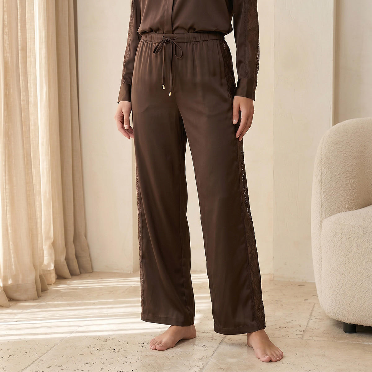 طقم بيجاما قميص وبنطلون بيجاما من سبلاش إنتيميتس-women-clothing-nightwear-pyjamas-longsets-image-5