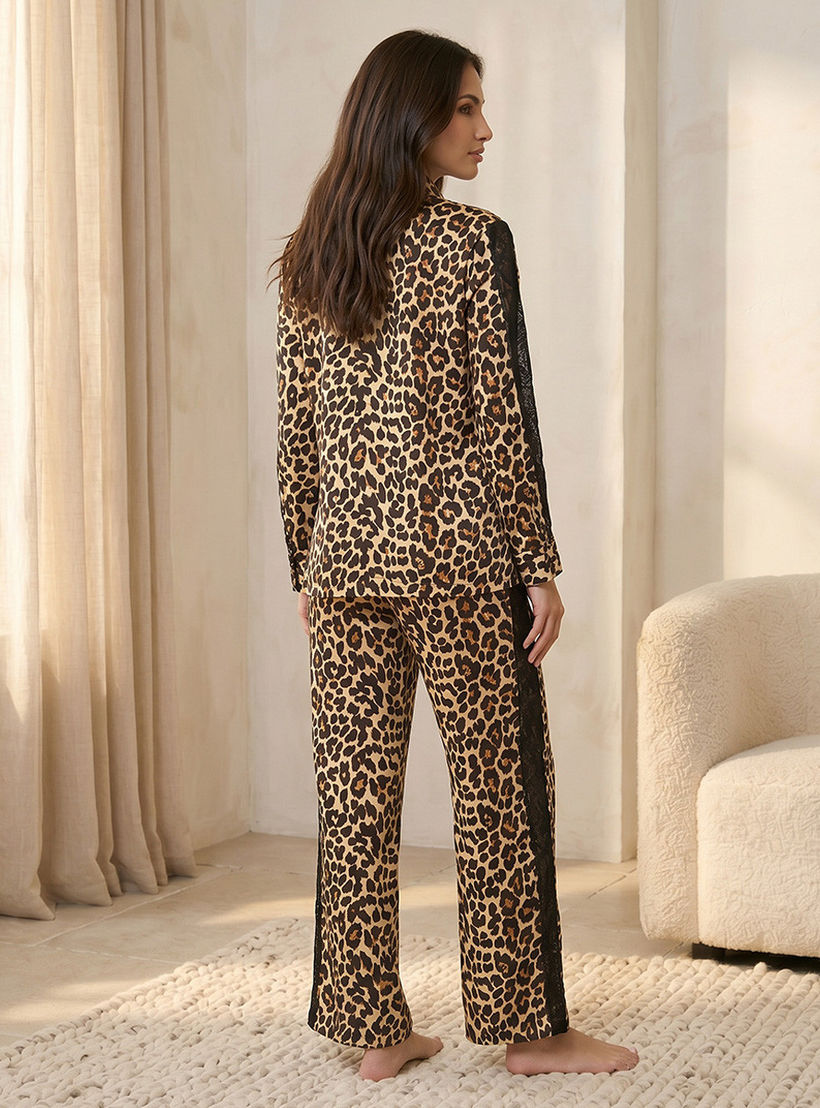 طقم بيجاما بقميص وبنطلون بطبعات حيوانات من سبلاش إنتيميتس-women-clothing-nightwear-pyjamas-longsets-image-4