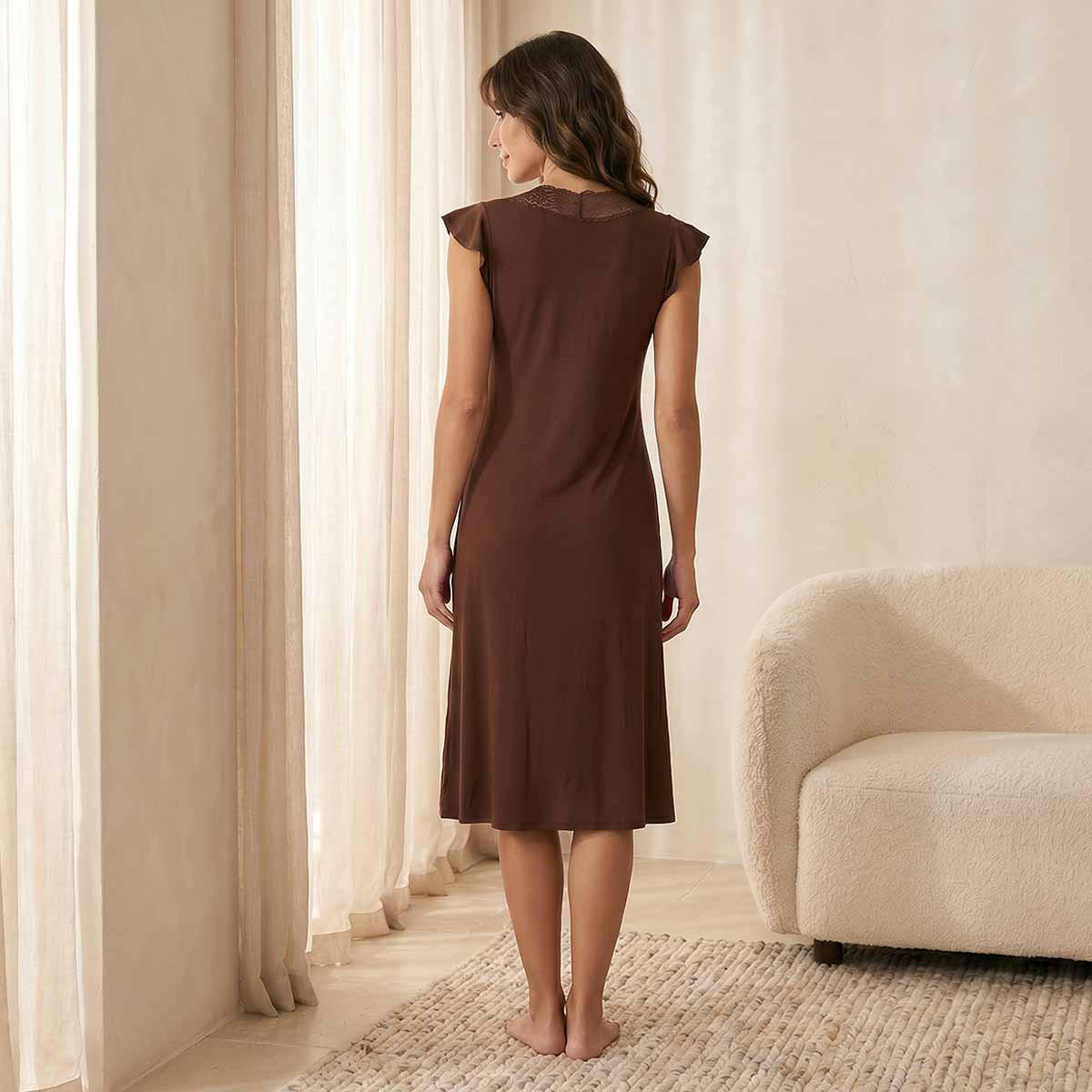 فستان نوم دون أكمام بحافة دانتيل من سبلاش إنتيميتس-women-clothing-nightwear-nighties-image-4