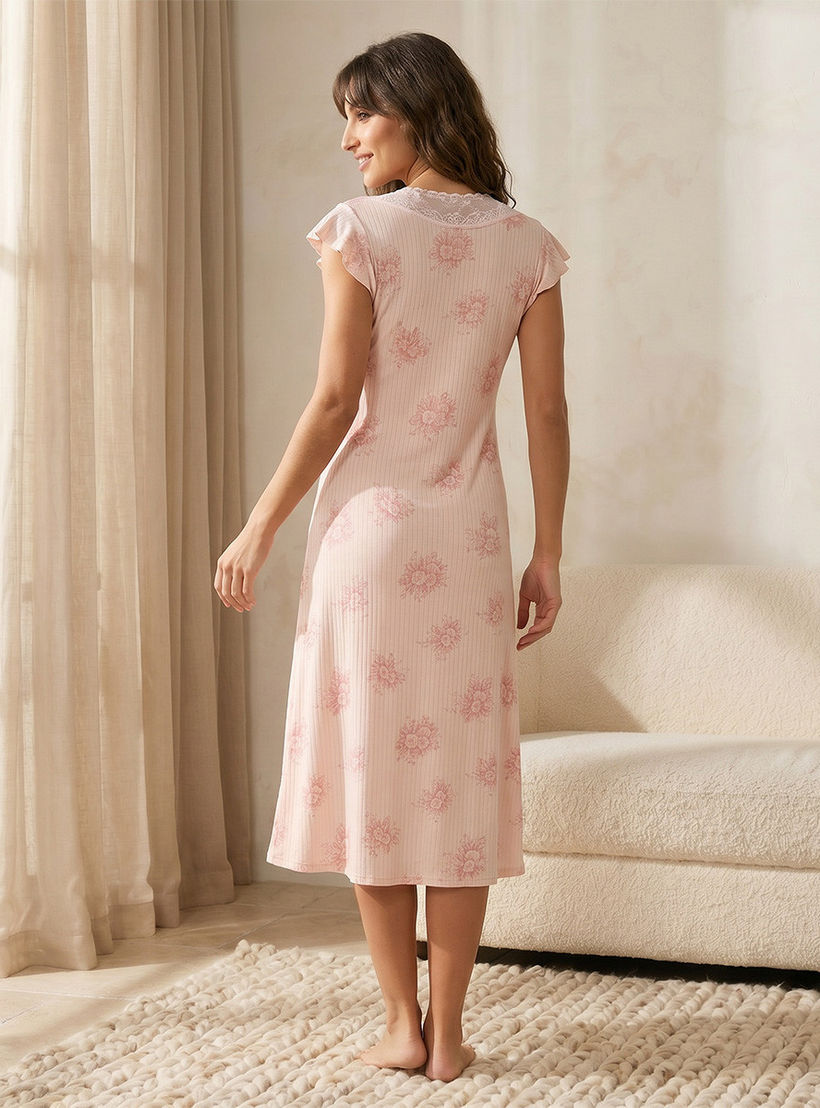 Splash Intimates Night Dress Sleeveless Lace Trim-women-clothing-nightwear-nighties-image-4