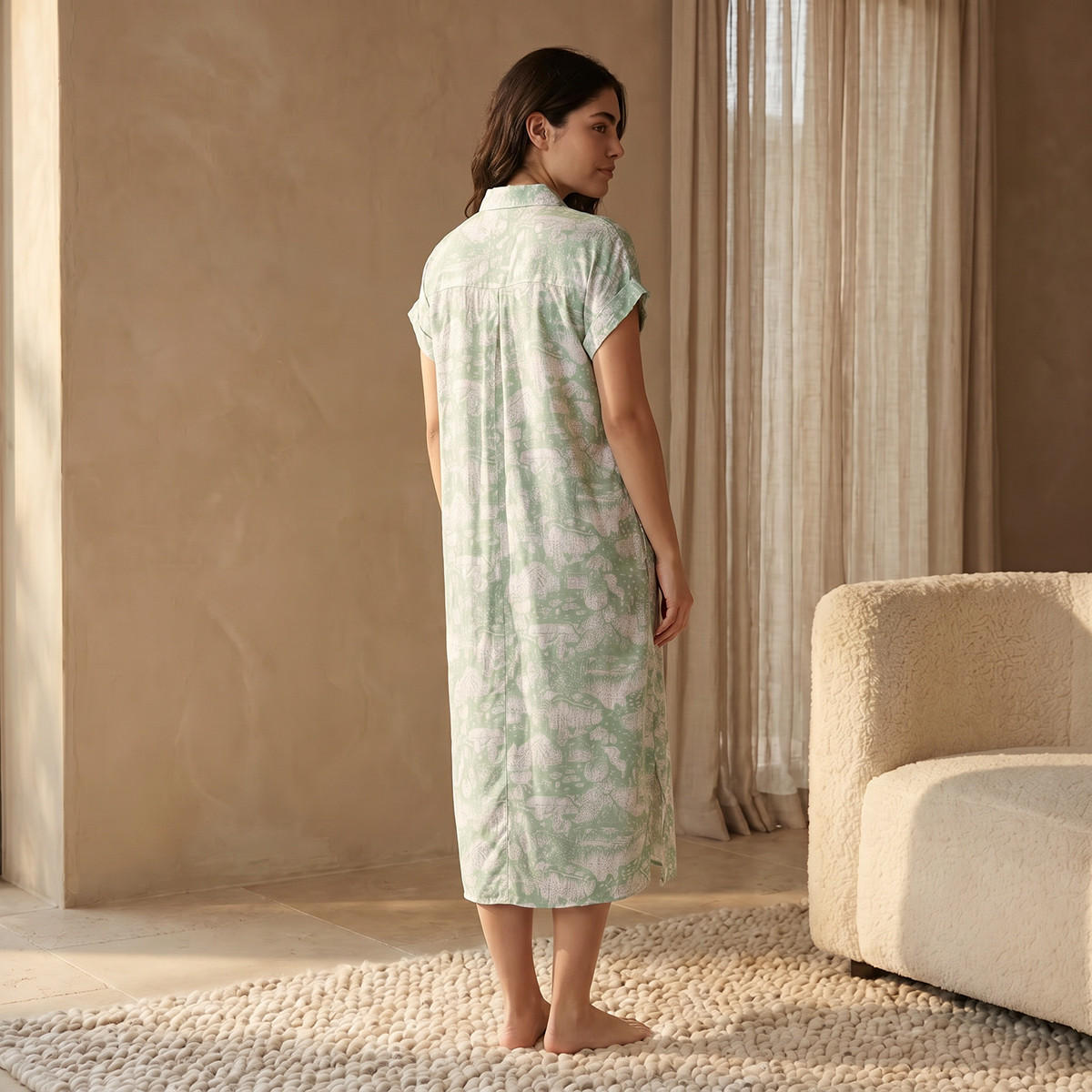 طقم من 2 - قميص نوم فيسكوز بأكمام قصيرة-women-clothing-nightwear-nighties-image-4