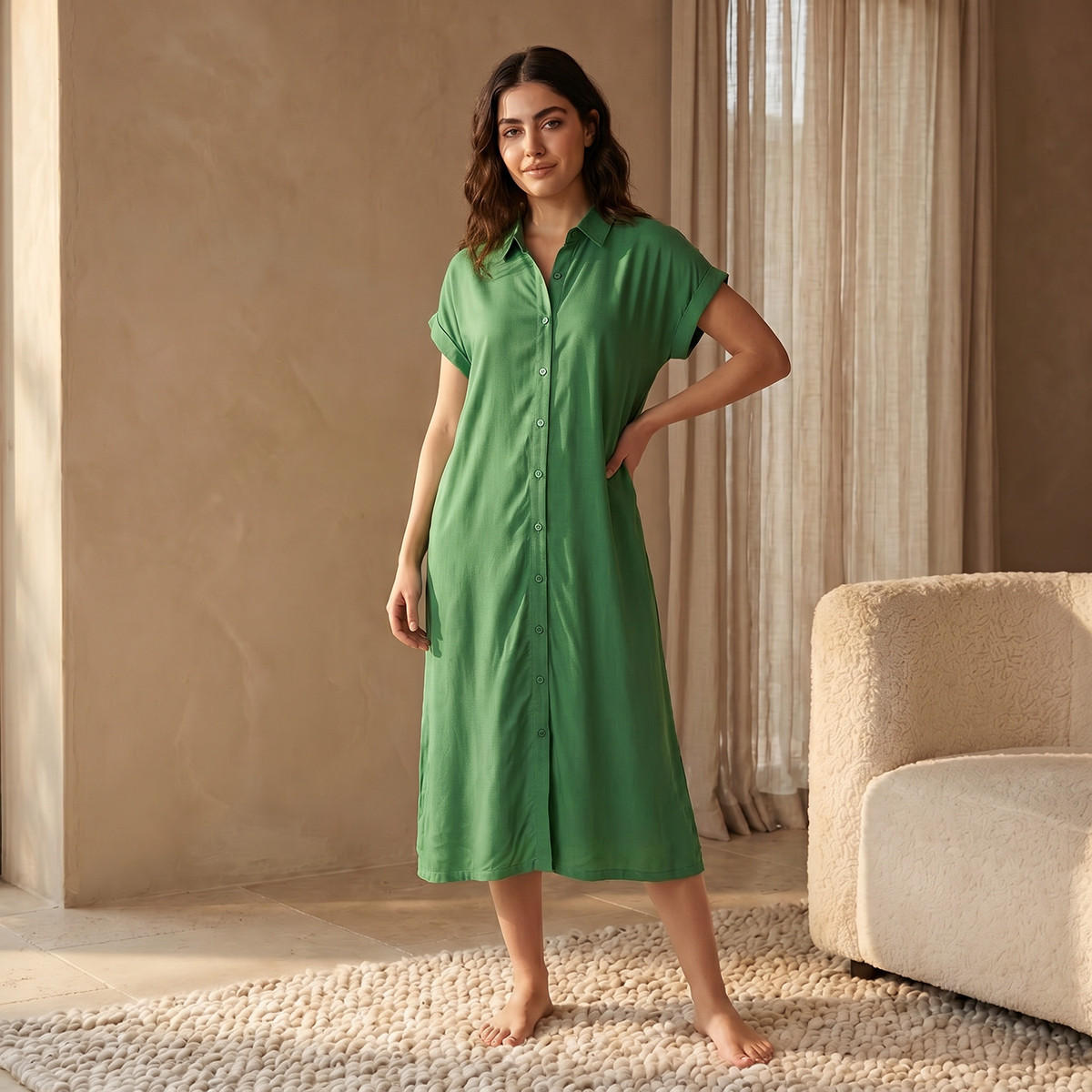 طقم من 2 - قميص نوم فيسكوز بأكمام قصيرة-women-clothing-nightwear-nighties-image-6