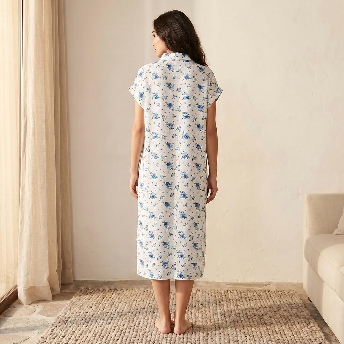 Set of 2 - Sleepshirt Short Sleeve Roll-Up Cuff Viscose-women-clothing-nightwear-nighties-image-4