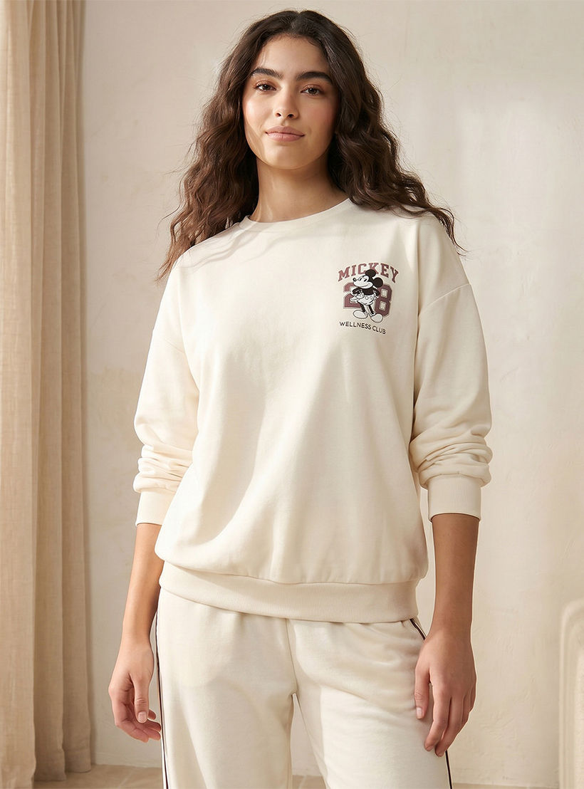 طقم بنطلون بيجاما وسويت شيرت بطبعات ميكي ماوس من سبلاش إنتيميتس-women-clothing-nightwear-pyjamas-longsets-image-3