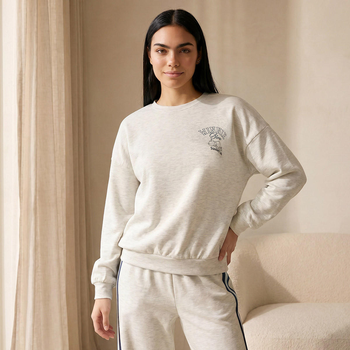 طقم بيجاما فيسكوز سويتشيرت وبنطلون من سبلاش انتيميتس-women-clothing-nightwear-pyjamas-longsets-image-3
