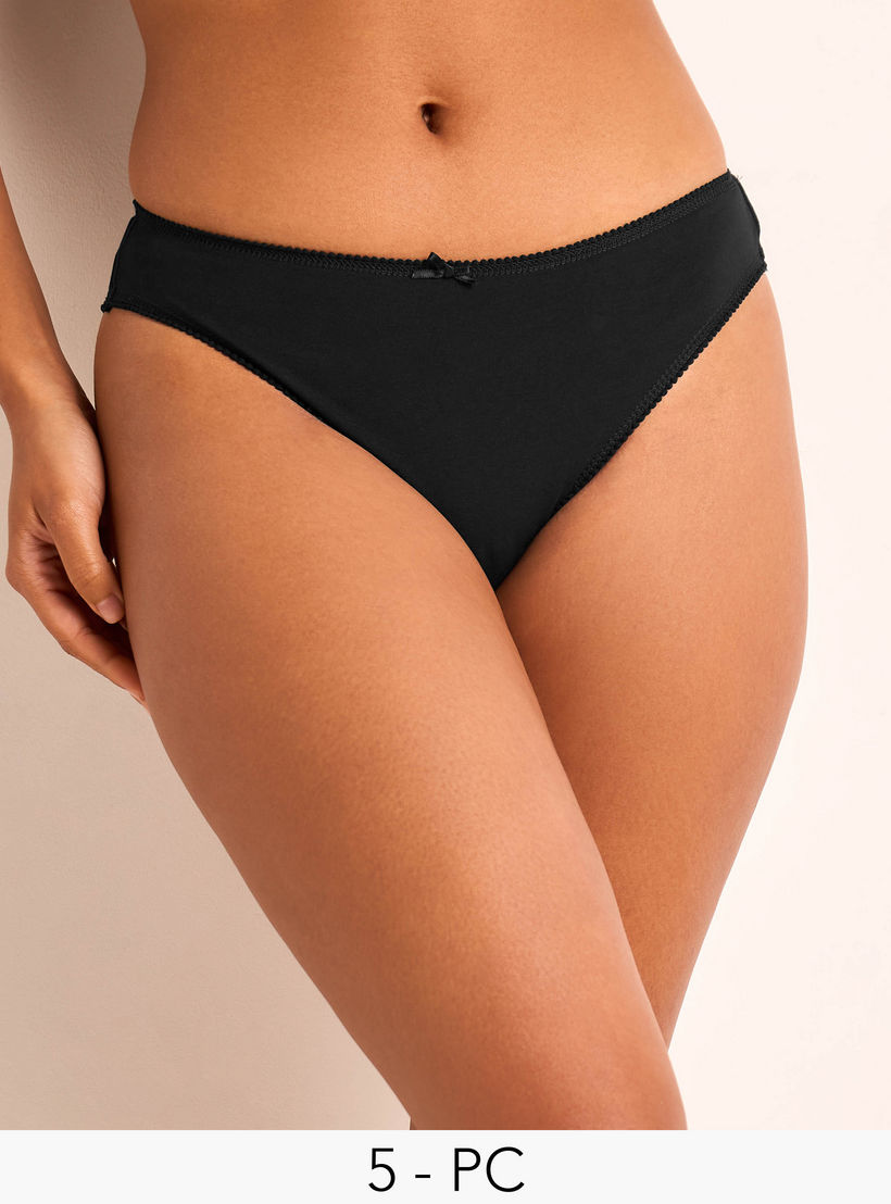 Set of 5 - Bikini Briefs with Lace Trim-women-clothing-lingerie-panties-image-1