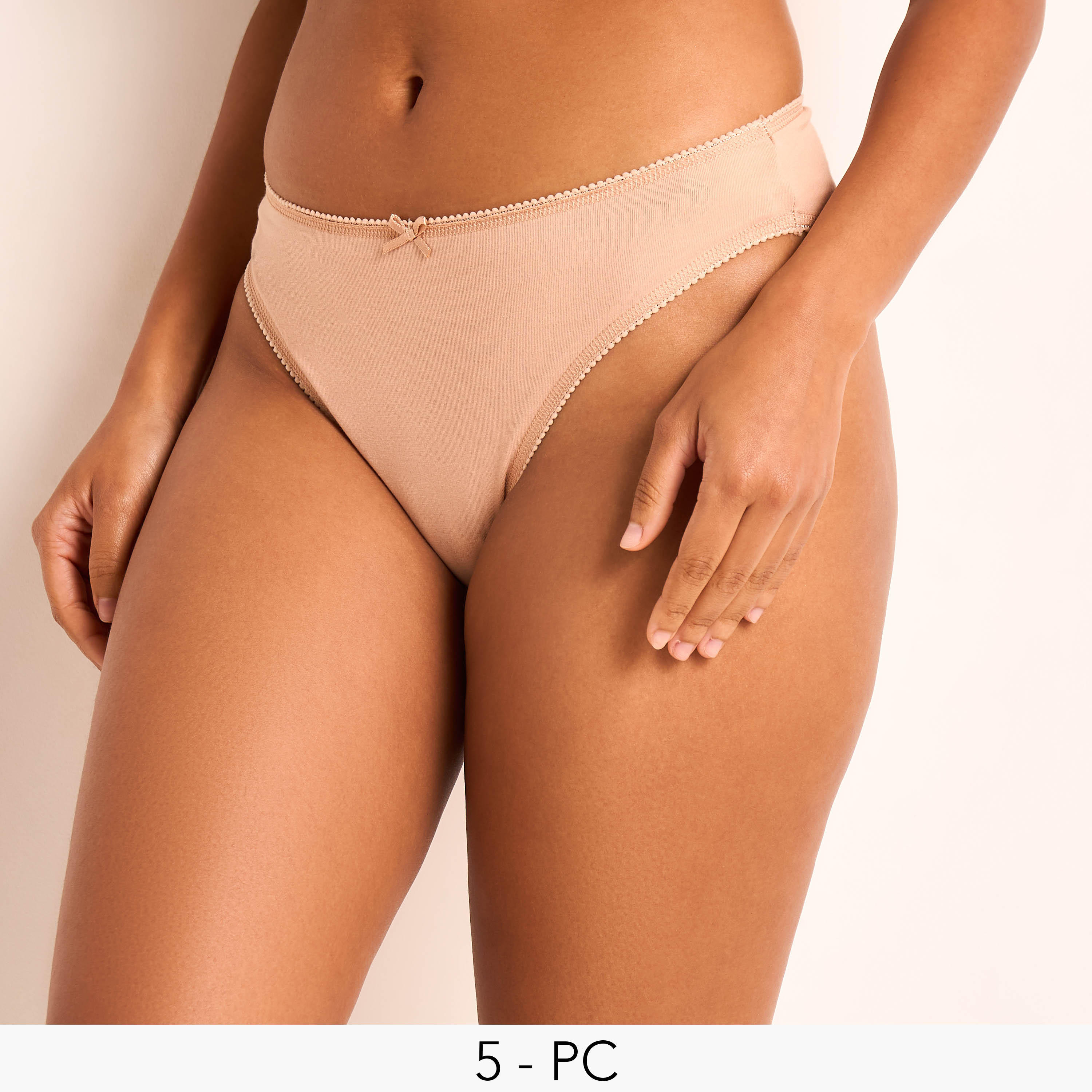 Set of 5 - Bikini Briefs with Lace Trim-women-clothing-lingerie-panties-image-1