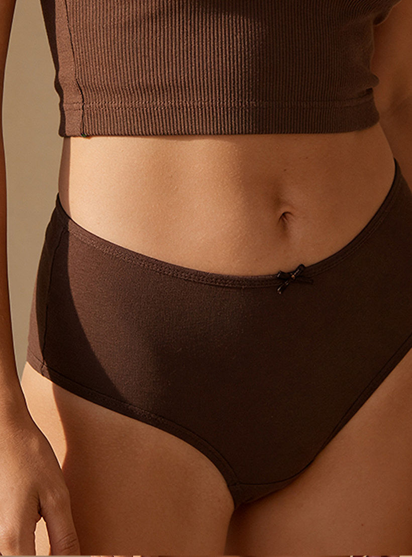طقم سراويل داخلية بفيونكة 5 قطع إنتمتس من سبلاش-women-clothing-plussize-lingerie-panties-image-8