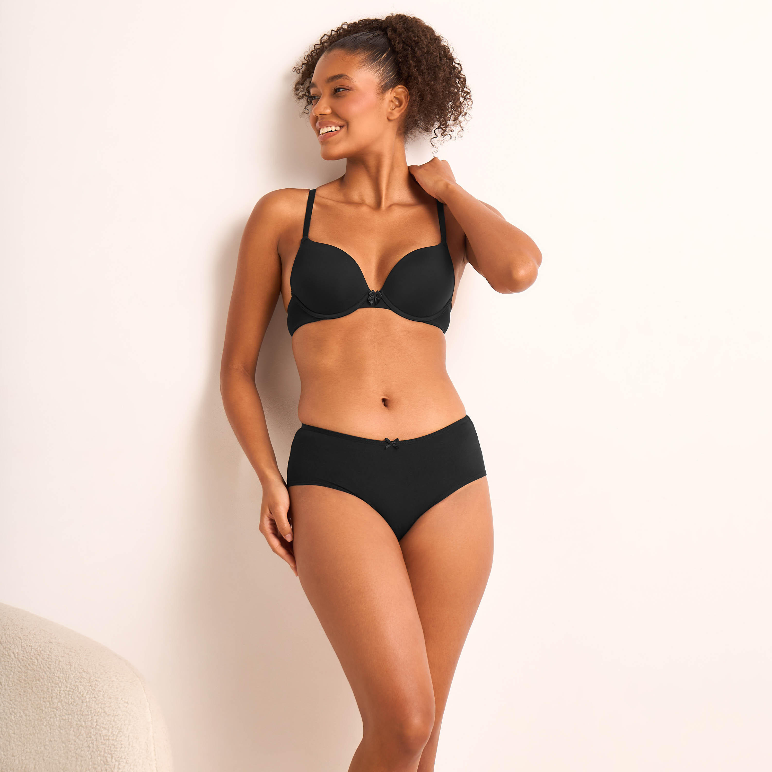 طقم سراويل داخلية بيكيني 5 قطع بزخارف فيونكة-women-clothing-lingerie-panties-image-2