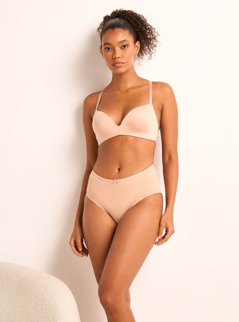 Set of 5 - Briefs with Bow Applique-women-clothing-lingerie-panties-image-4