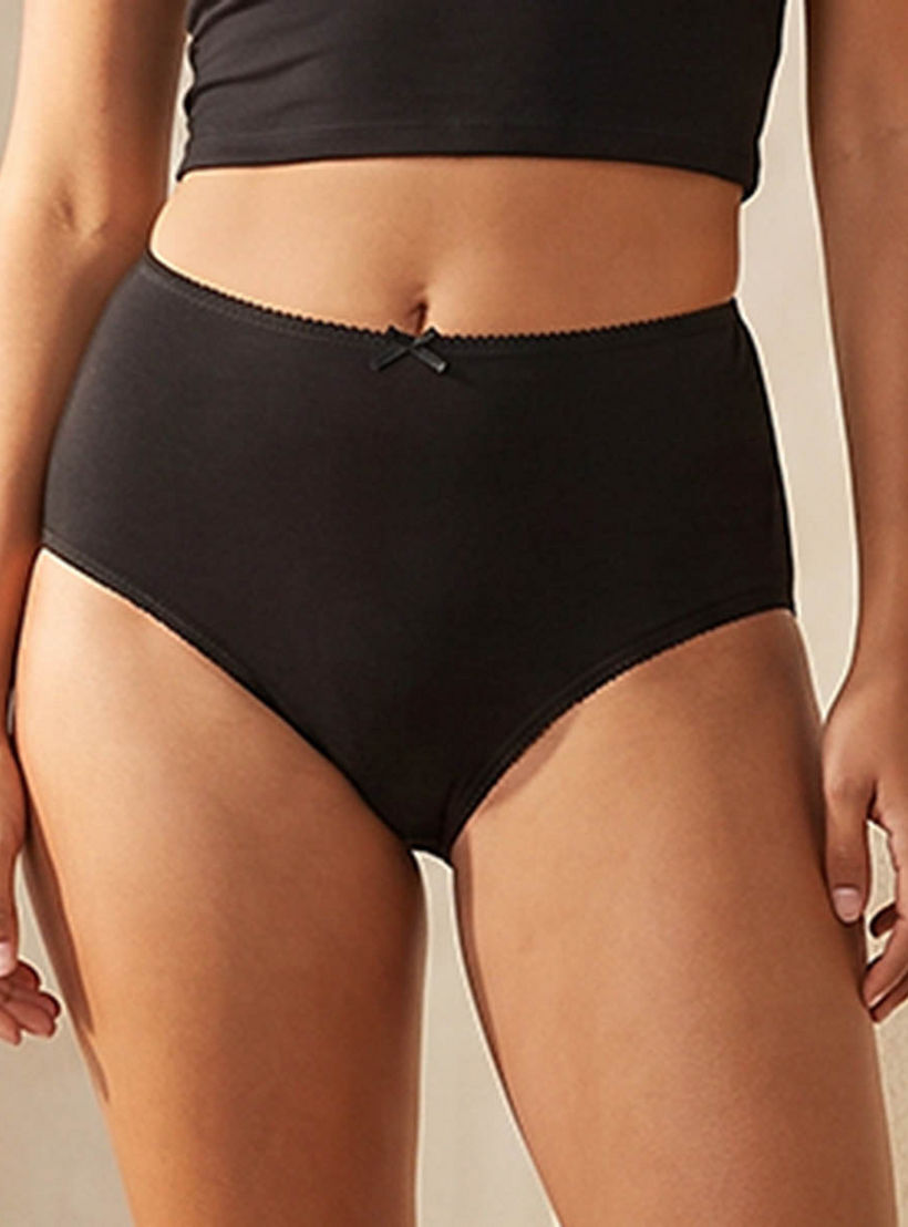 Set of 5 - Splash Intimates Full Briefs High Waist with Bow Accent-women-clothing-lingerie-panties-image-4