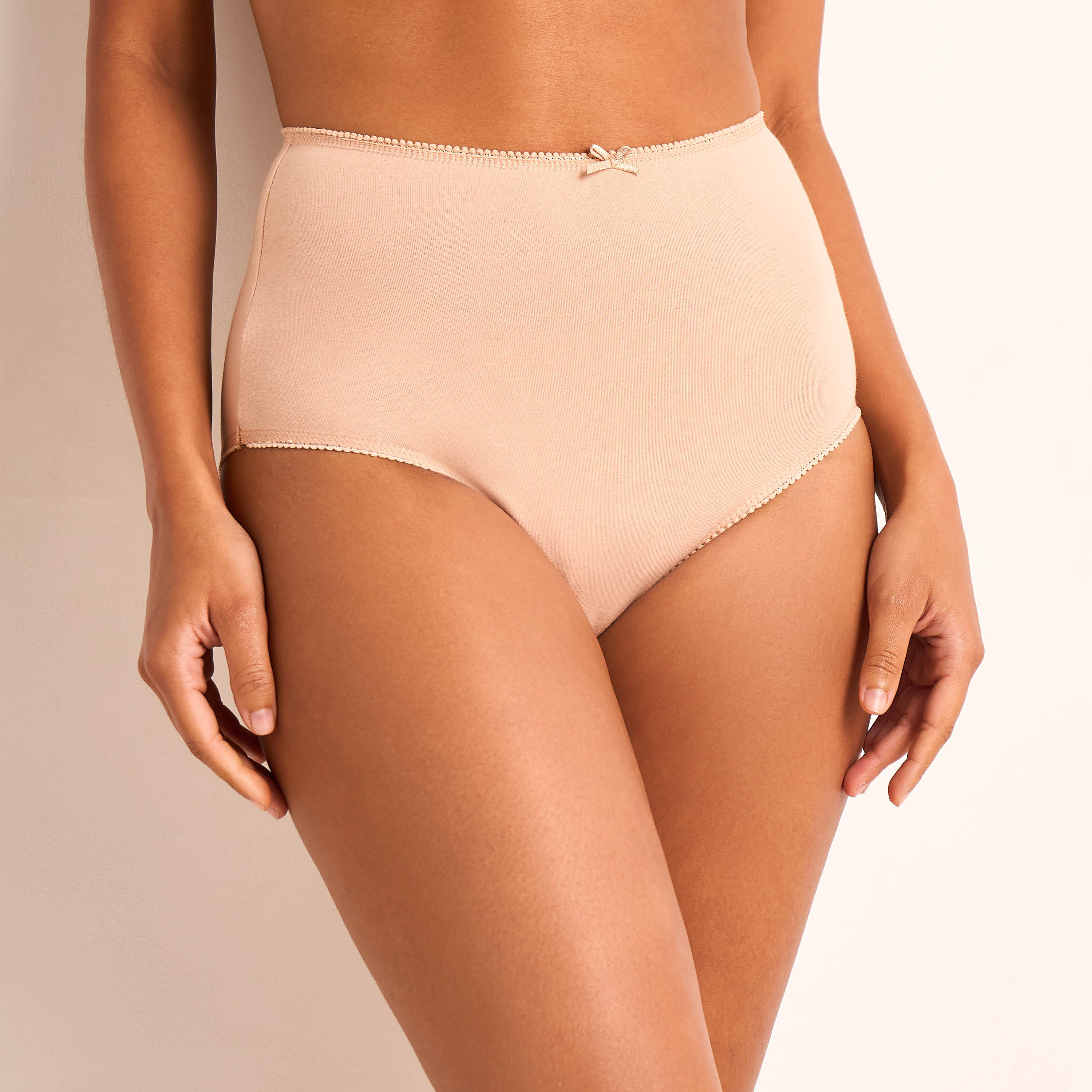 Set of 5 - Full Briefs High Waist with Lace Trim-women-clothing-lingerie-panties-image-2
