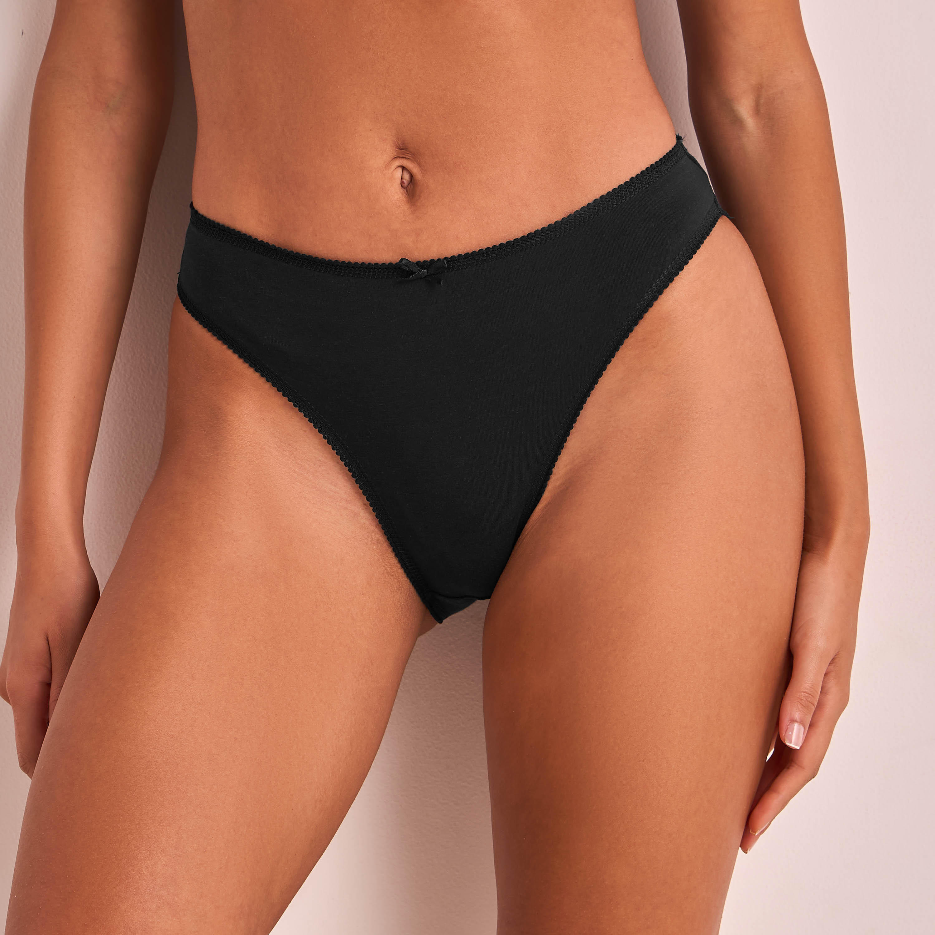 Set of 5 - High Leg Briefs Bow Accent-women-clothing-lingerie-panties-image-6