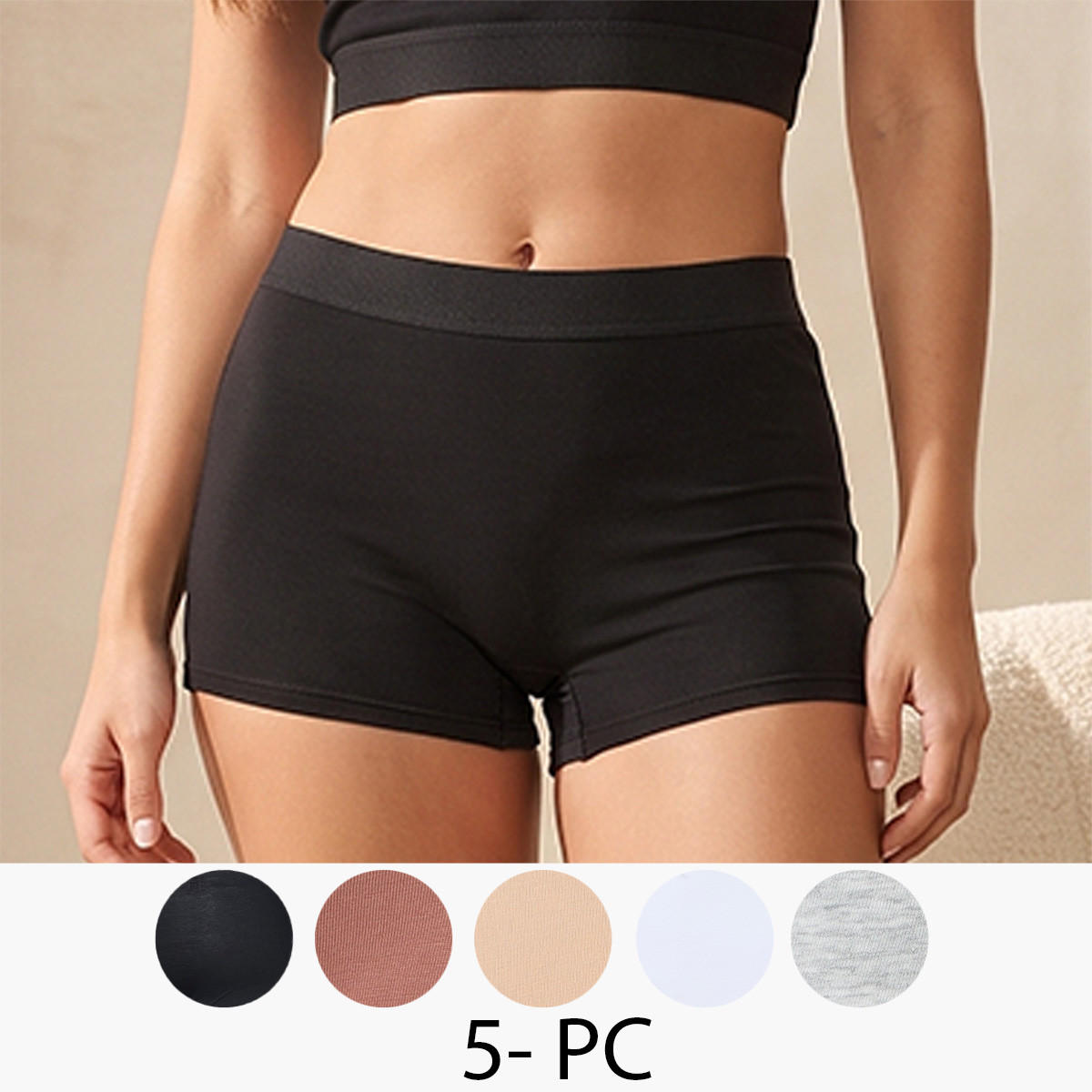 طقم سراويل بويليج داخلية 5 قطع-women-clothing-lingerie-panties-image-1