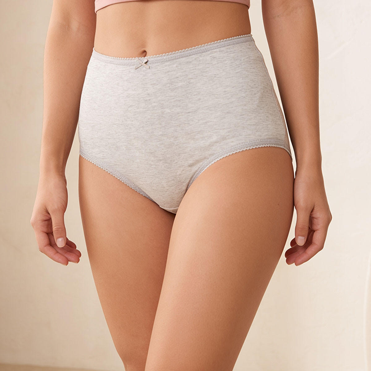 طقم من 5 - سراويل داخلية خصر عالي وتفاصيل فيونكة من سبلاش انتيميتس-women-clothing-plussize-lingerie-panties-image-9