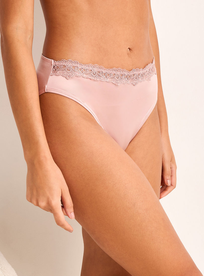Bikini Briefs with Lace Trim-women-clothing-plussize-lingerie-panties-image-1
