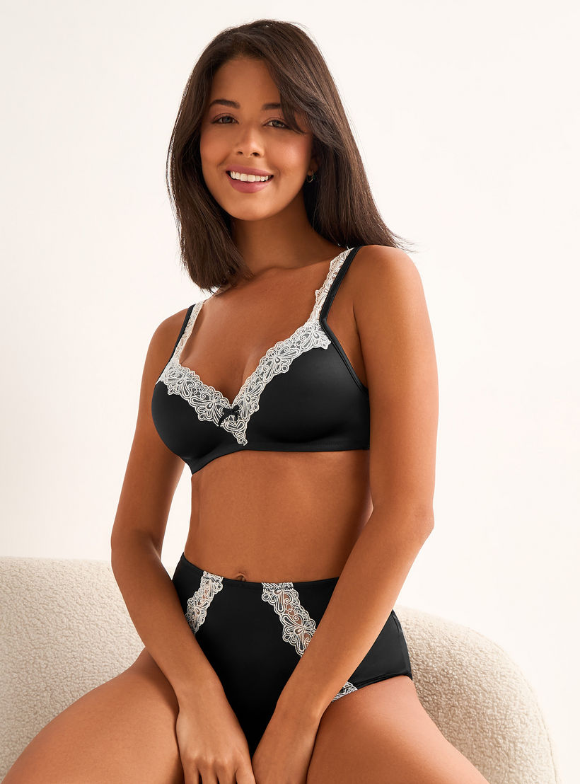 صدرية دون أسلاك بتغطية متوسطة وتفاصيل دانتيل-women-clothing-lingerie-bras-image-5