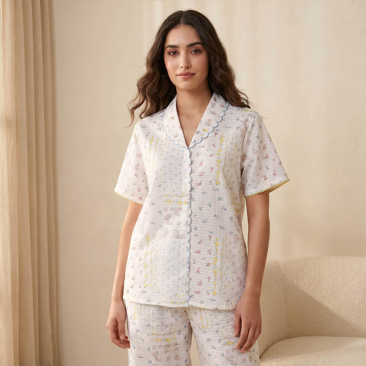طقم بيجاما قميص وبنطلون إنتمتس من سبلاش-women-clothing-nightwear-pyjamas-longsets-image-3