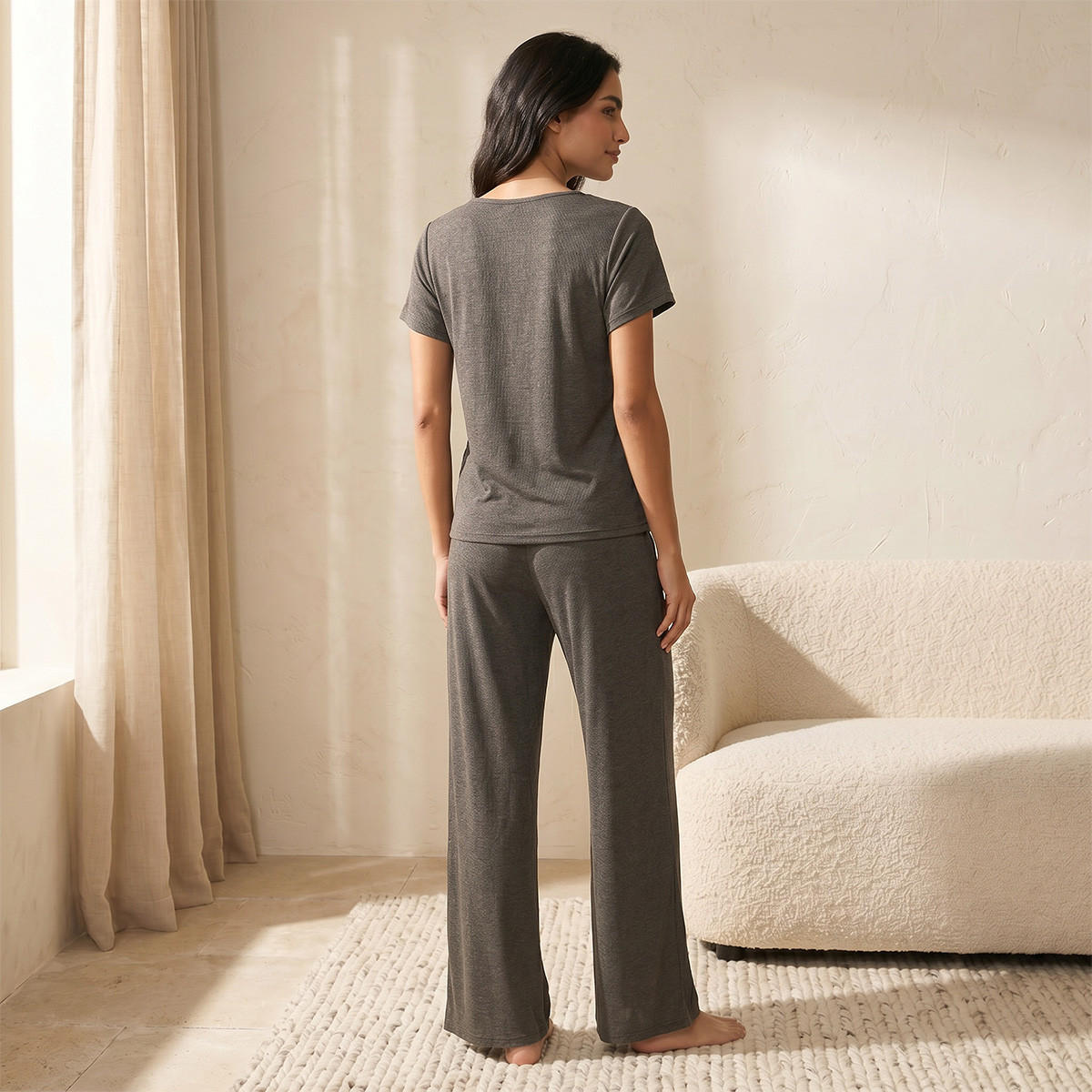 طقم بيجاما بنطلون وبلوزة من سبلاش إنتيميتس-women-clothing-nightwear-pyjamas-longsets-image-4