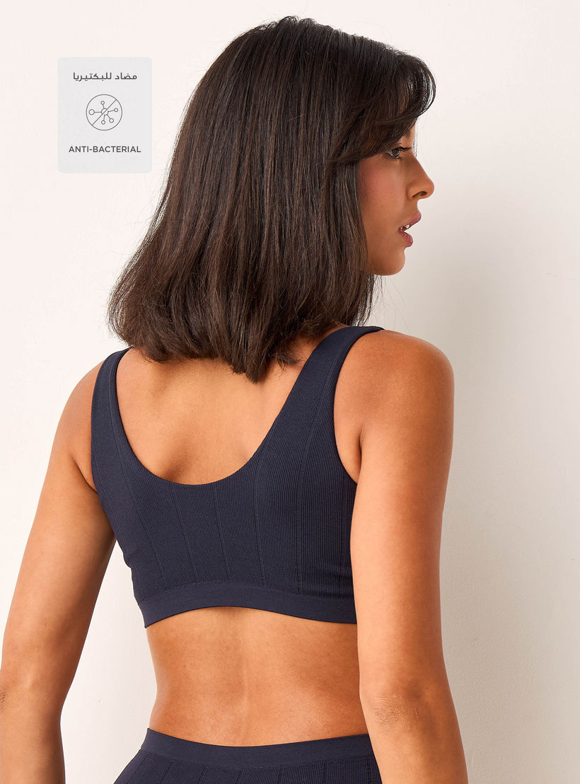 صدرية كاملة التغطية بدون خياطة بتفاصيل مضلعة-women-clothing-lingerie-bras-image-2