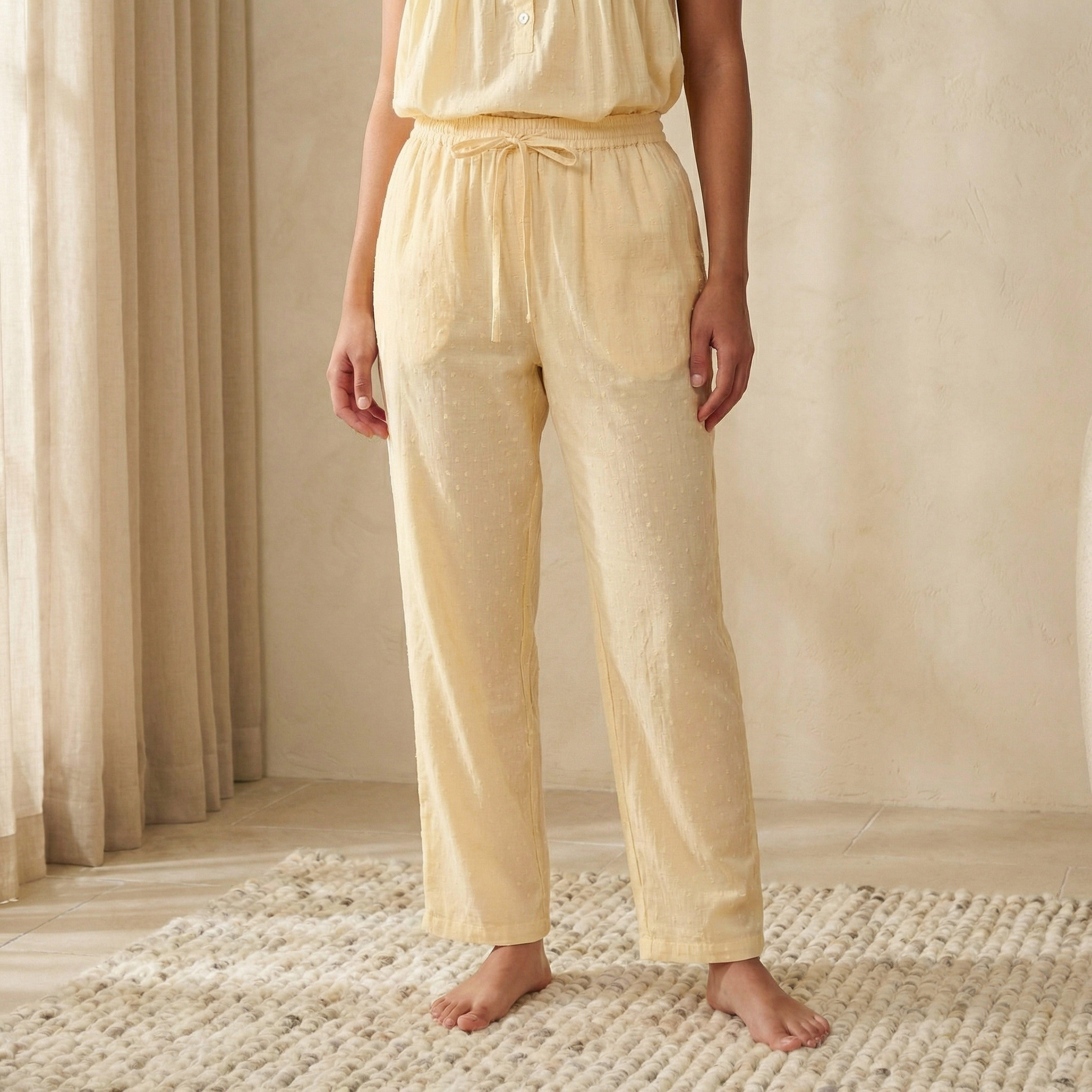 Pyjama Set Button-Down Top and Trousers Cotton-women-clothing-nightwear-pyjamas-longsets-image-6