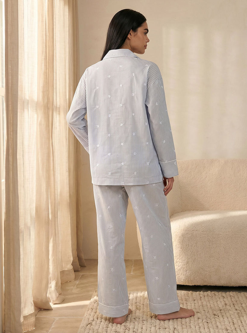 Splash Intimates Pyjama Set Button-Down Shirt & Trousers-women-clothing-nightwear-pyjamas-longsets-image-4