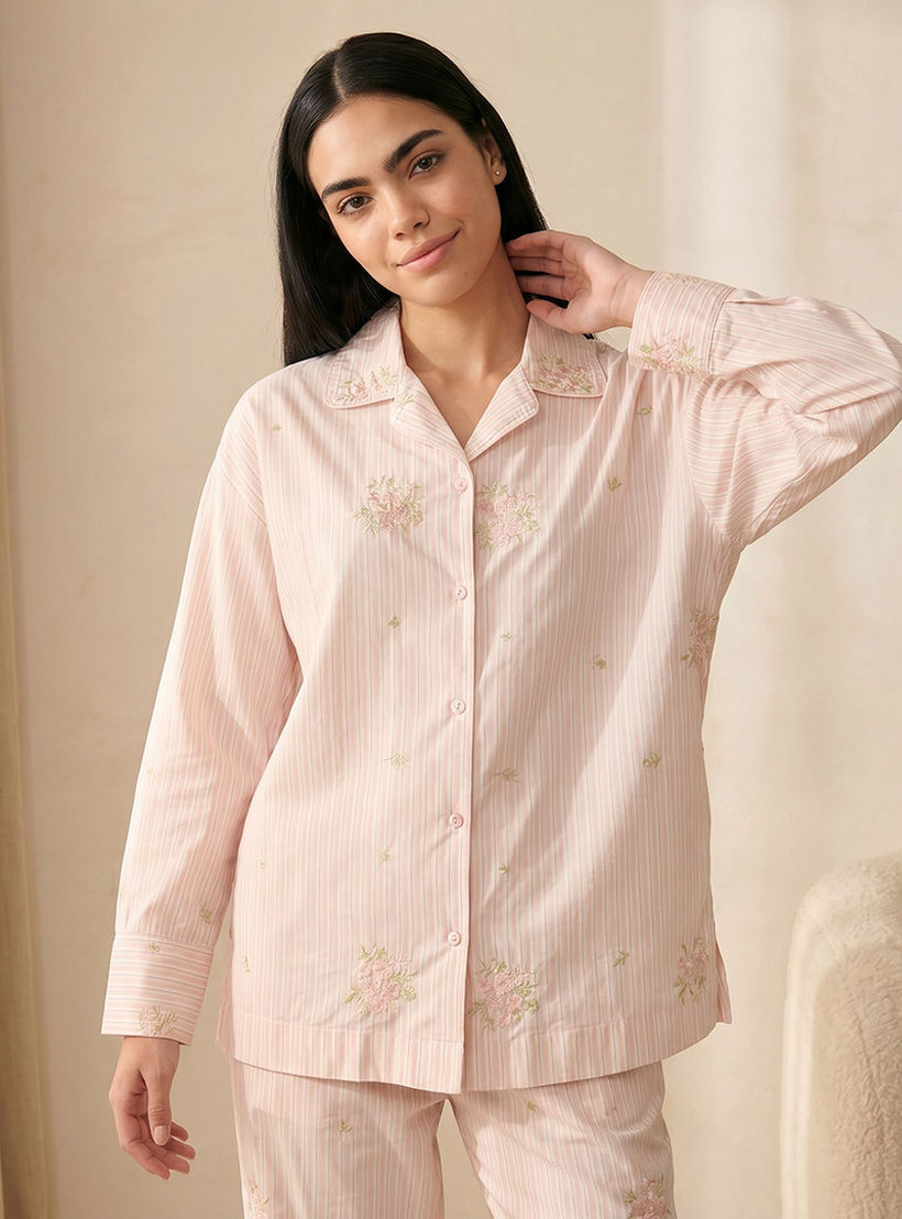 Splash Intimates Pyjama Set Button-Down Shirt & Trousers-women-clothing-nightwear-pyjamas-longsets-image-3