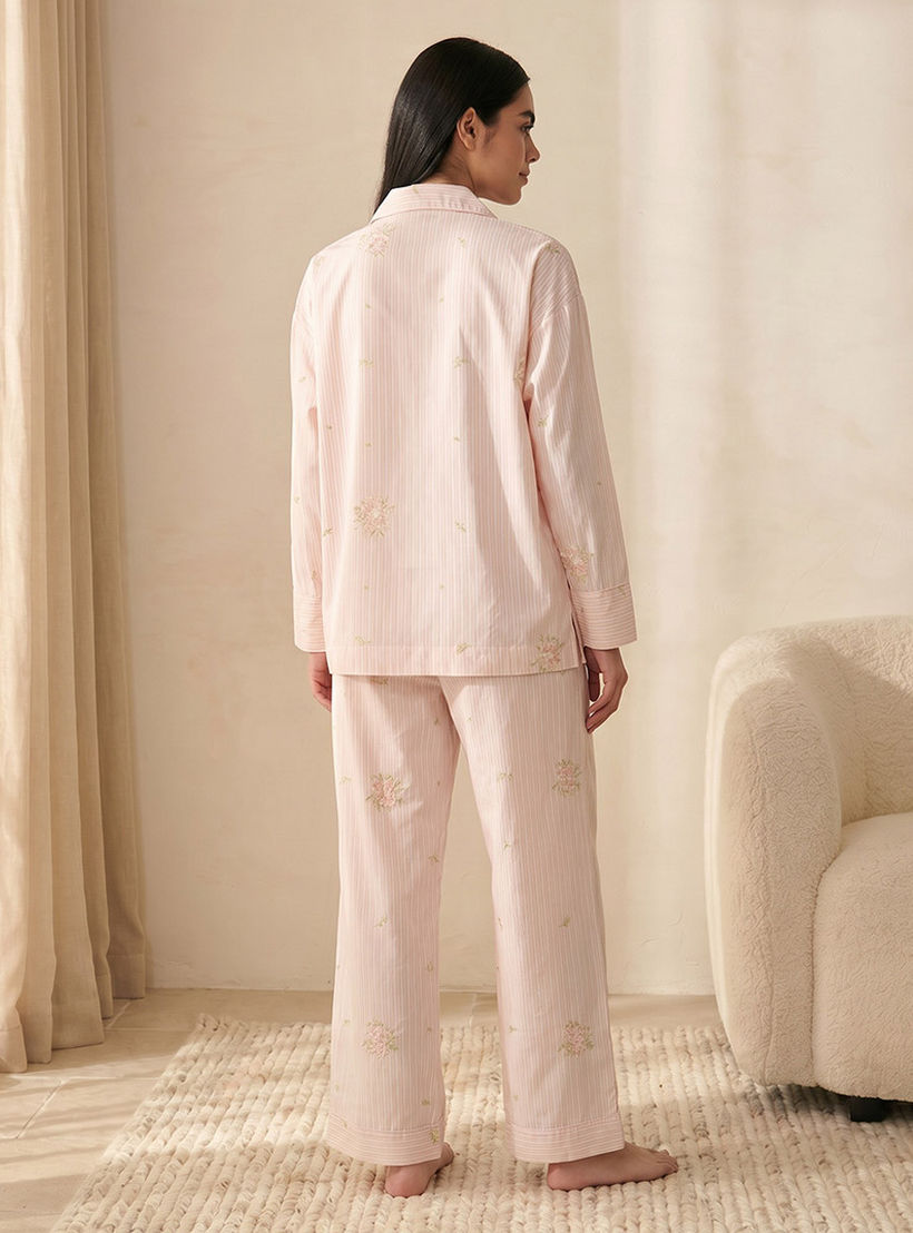 Splash Intimates Pyjama Set Button-Down Shirt & Trousers-women-clothing-nightwear-pyjamas-longsets-image-4