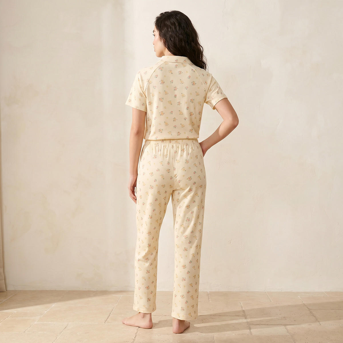 Pyjama Set Polo T-shirt & Trousers-women-clothing-nightwear-pyjamas-longsets-image-4