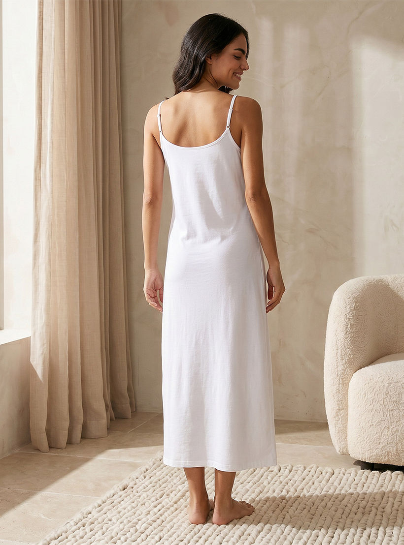 Splash Intimates Long Slip Dress Sleeveless Spaghetti Straps-women-clothing-nightwear-nighties-image-5