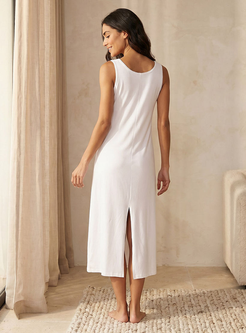 Splash Intimates Slip Dress Sleeveless Back Slit-women-clothing-nightwear-nighties-image-4