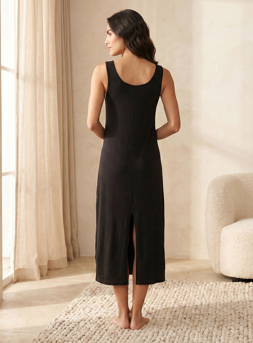 Splash Intimates Slip Dress Sleeveless Back Slit-women-clothing-nightwear-nighties-image-5