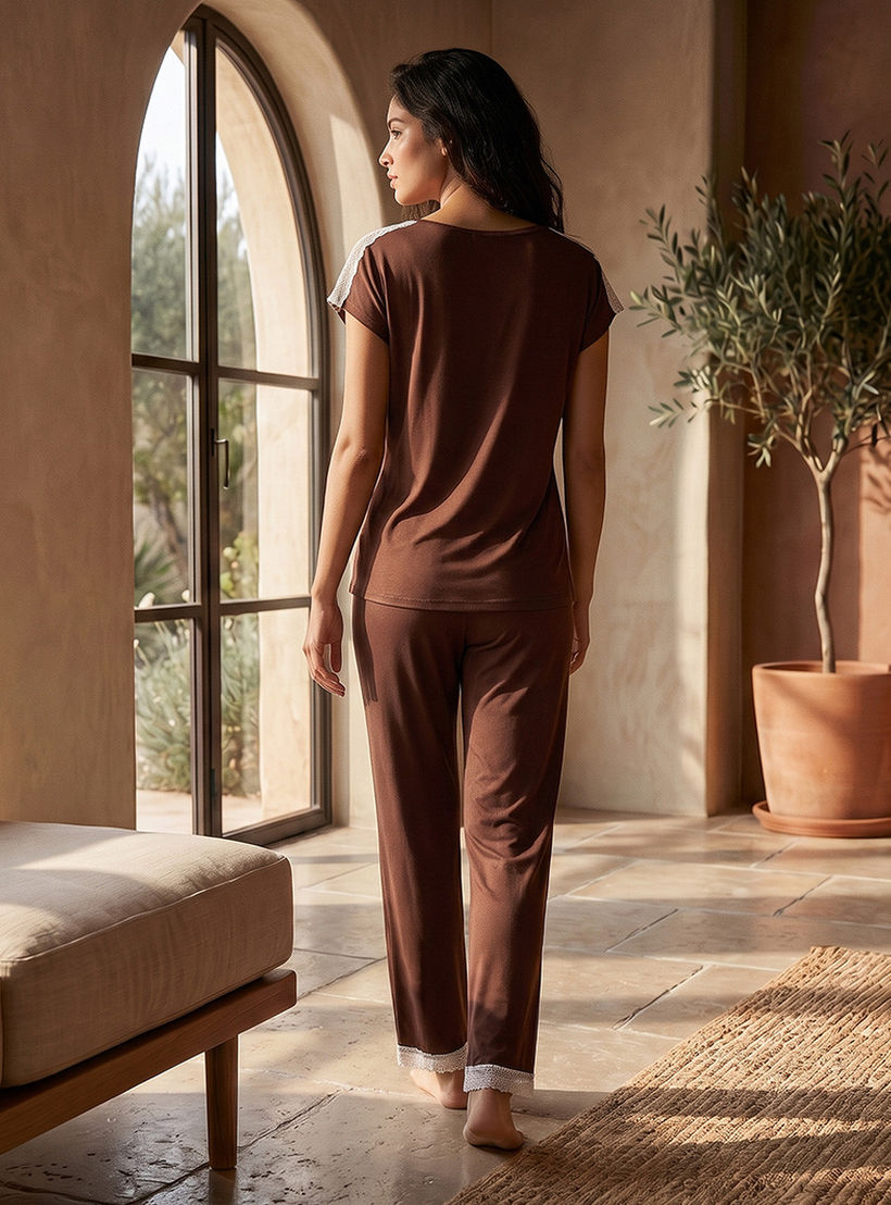 طقم بلوزة وبنطلون بيجاما من سبلاش إنتيميتس-women-clothing-nightwear-pyjamas-longsets-image-4