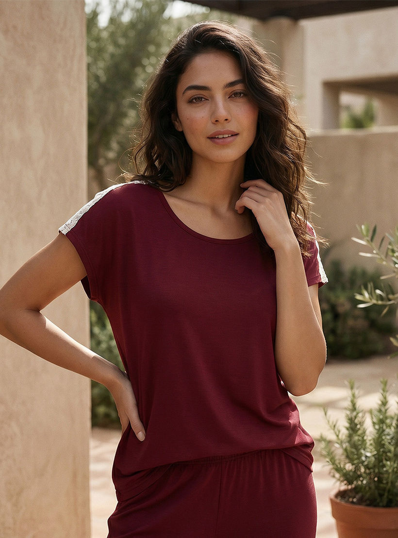 طقم بلوزة وبنطلون بيجاما من سبلاش إنتيميتس-women-clothing-nightwear-pyjamas-longsets-image-3