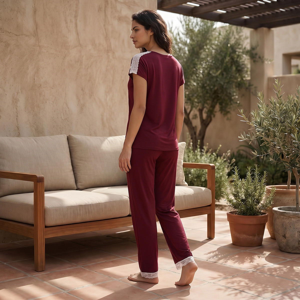 طقم بلوزة وبنطلون بيجاما من سبلاش إنتيميتس-women-clothing-nightwear-pyjamas-longsets-image-4
