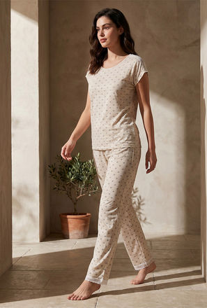 طقم بلوزة وبنطلون بيجاما من سبلاش إنتيميتس-women-clothing-nightwear-pyjamas-longsets-image-1