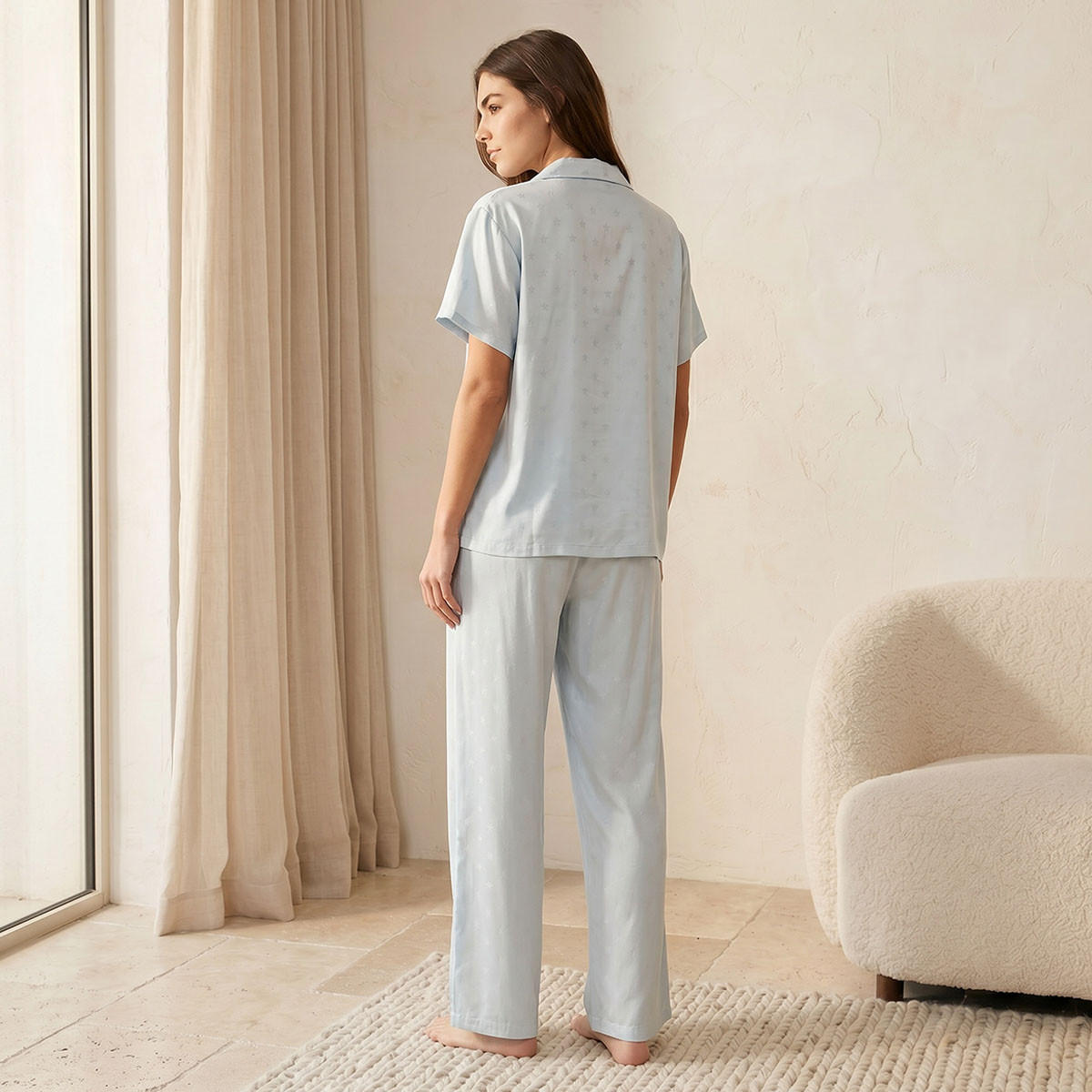 Splash Intimates Pyjama Set Button-Down Shirt & Trousers Viscose-women-clothing-nightwear-pyjamas-longsets-image-4