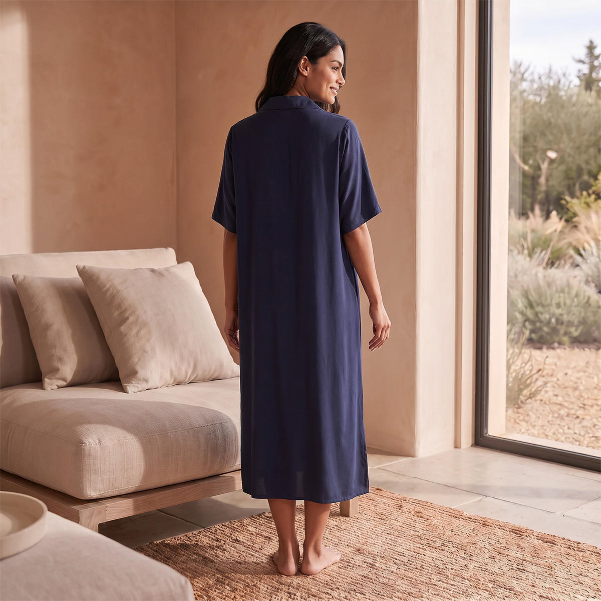 طقم من 2 - قميص نوم فيسكوز بطول ميدي وأكمام قصيرة وطبعات متنوعة من سبلاش انتيميتس-women-clothing-nightwear-nighties-image-9
