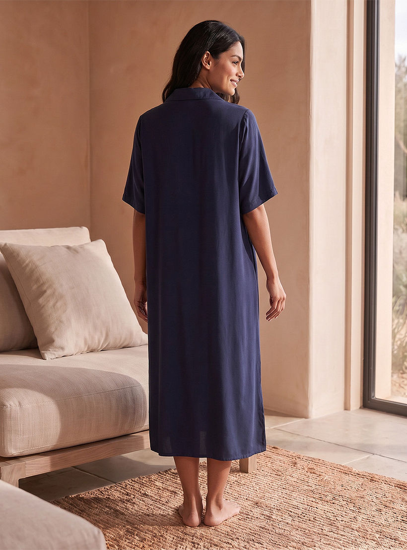 طقم من 2 - قميص نوم فيسكوز بطول ميدي وأكمام قصيرة وطبعات متنوعة من سبلاش انتيميتس-women-clothing-nightwear-nighties-image-9